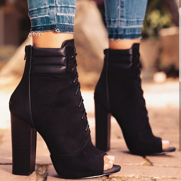Shoes - New!!! Lovely open toe booties