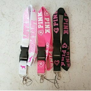 3 VS PINK LANYARDS .