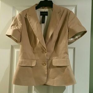 Tan banana republic short sleeve blazer