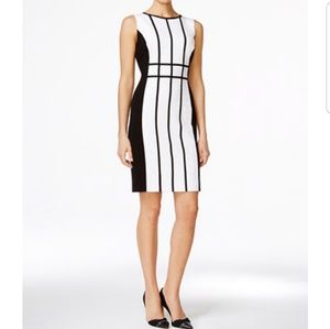 Calvin Klein Colorblock Sheath Dress.