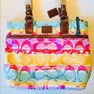 New! Authentic Coach Rainbow purse🌈