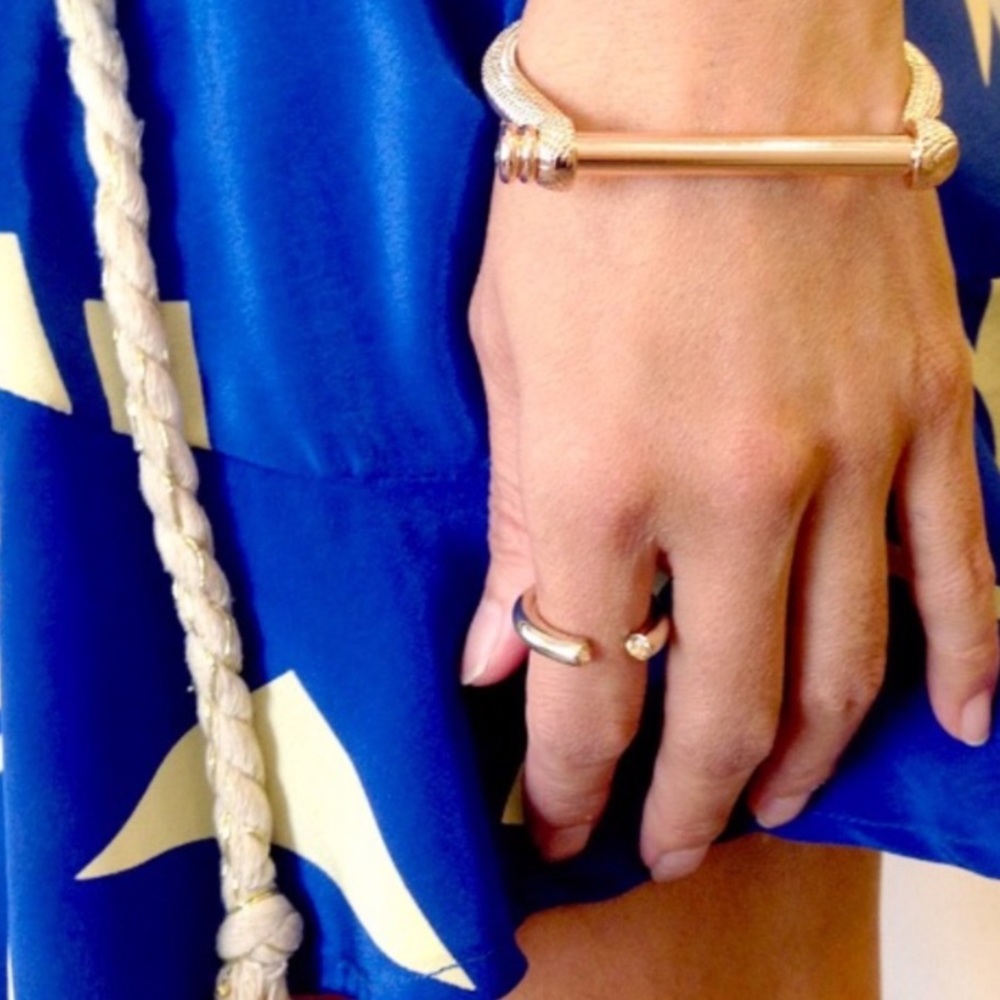 2/$15 3/$22  Gold plated & crystal ring sz 7 - Picture 7 of 7