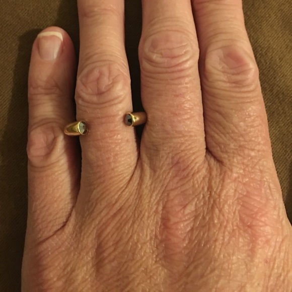 2/$15 3/$22 Gold plated & crystal ring sz 7 - Picture 5 of 7