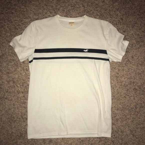 white tee w/ double stripes - Picture 1 of 4
