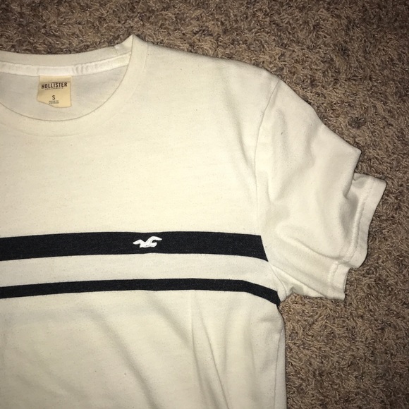 white tee w/ double stripes - Picture 3 of 4