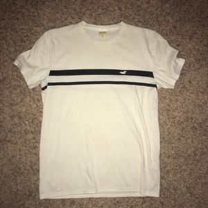 white tee w/ double stripes