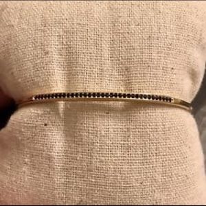 Diamanté Cuff - Black and Gold Micro pave Cuff