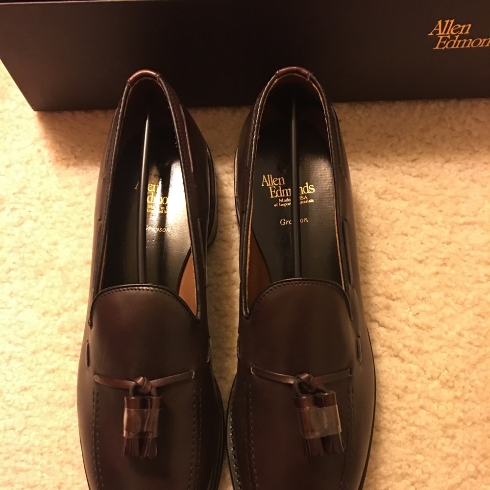 Allen Edmonds Grayson Merlot Dress Loafers sz 10.5