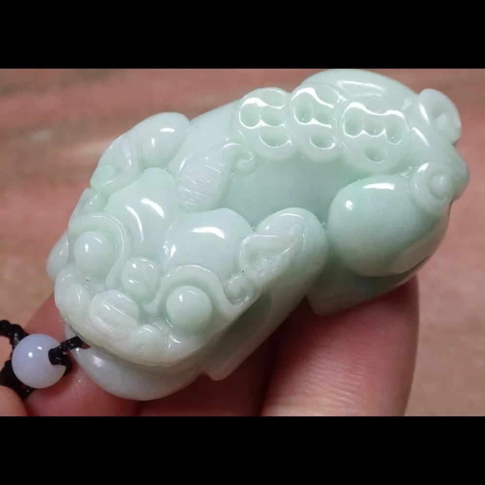 Grade "A" Jade Dragon with Certificate Foo Dog
