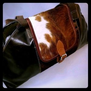 Brand New Authentic Cowhide Pony Hair Leather Bag