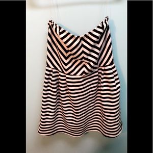 Black and white mini dress