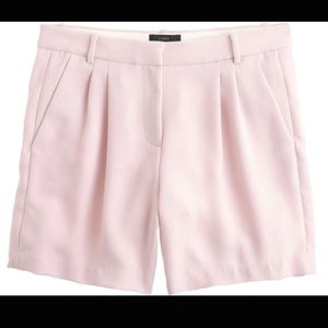 J.Crew Pleated Crepe Shorts Sz 12 in Blush
