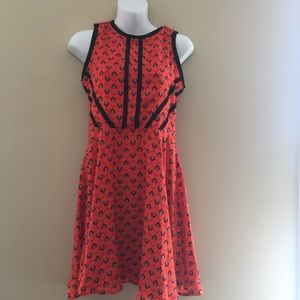 Orange patterned dress