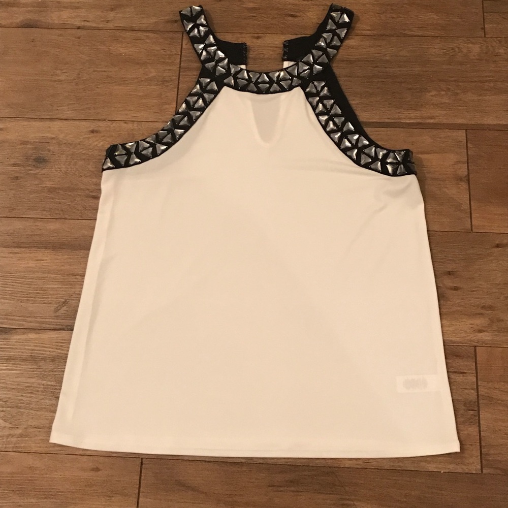 NWOT Express White & Black Crystal Tank