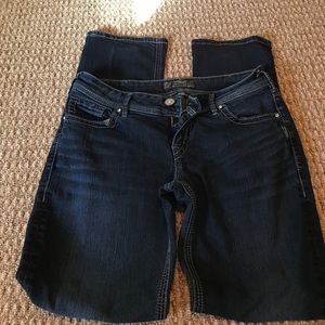 Silver dark wash jeans