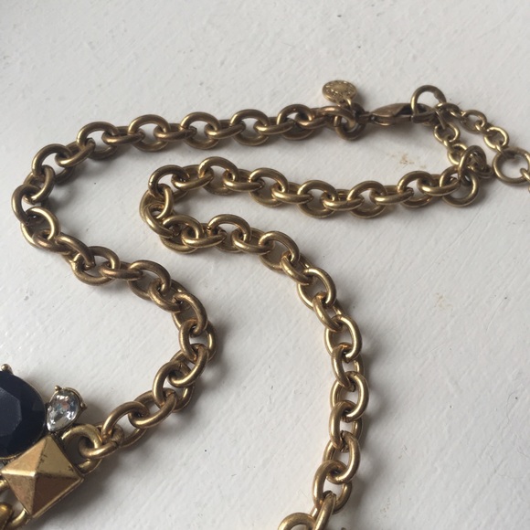 J Crew Statement Necklace Rhinestone Bib Colorful - Picture 15 of 16