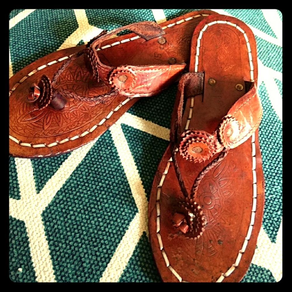 Leather Boho Sandals- Handcrafted