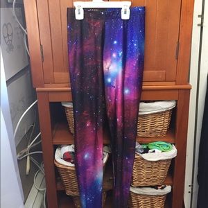 BlackMilk Purple Galaxy Leggings