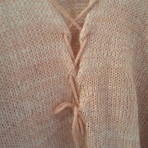 Nude/blush soft light wool poncho