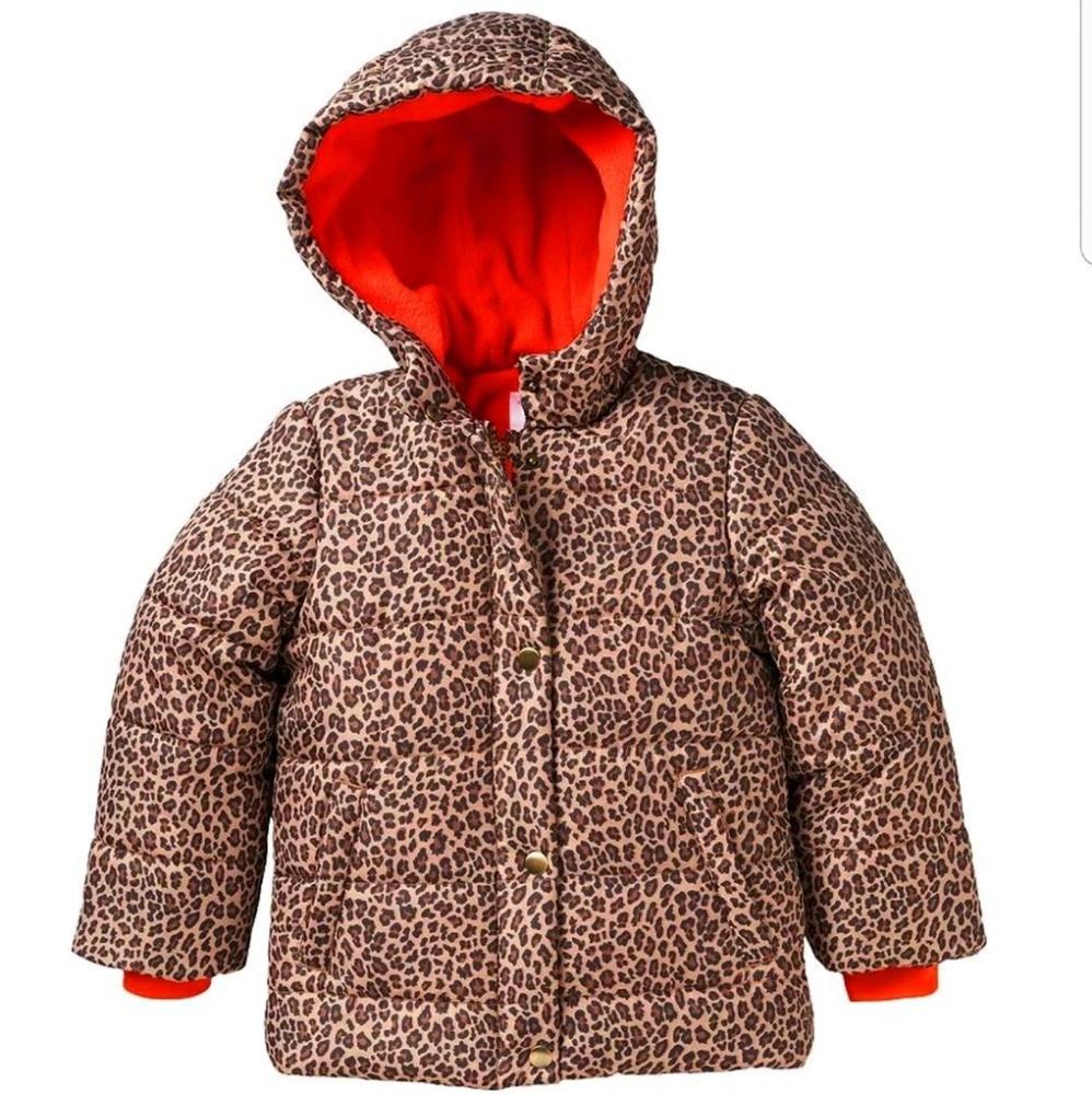 Toddler girl cheetah animal print coat jacket