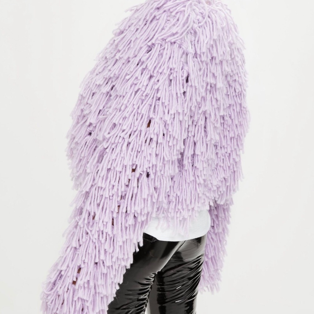 Shaggy lavender Cardigan