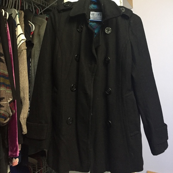 Jackets & Blazers - Black Peacoat by Delia’s