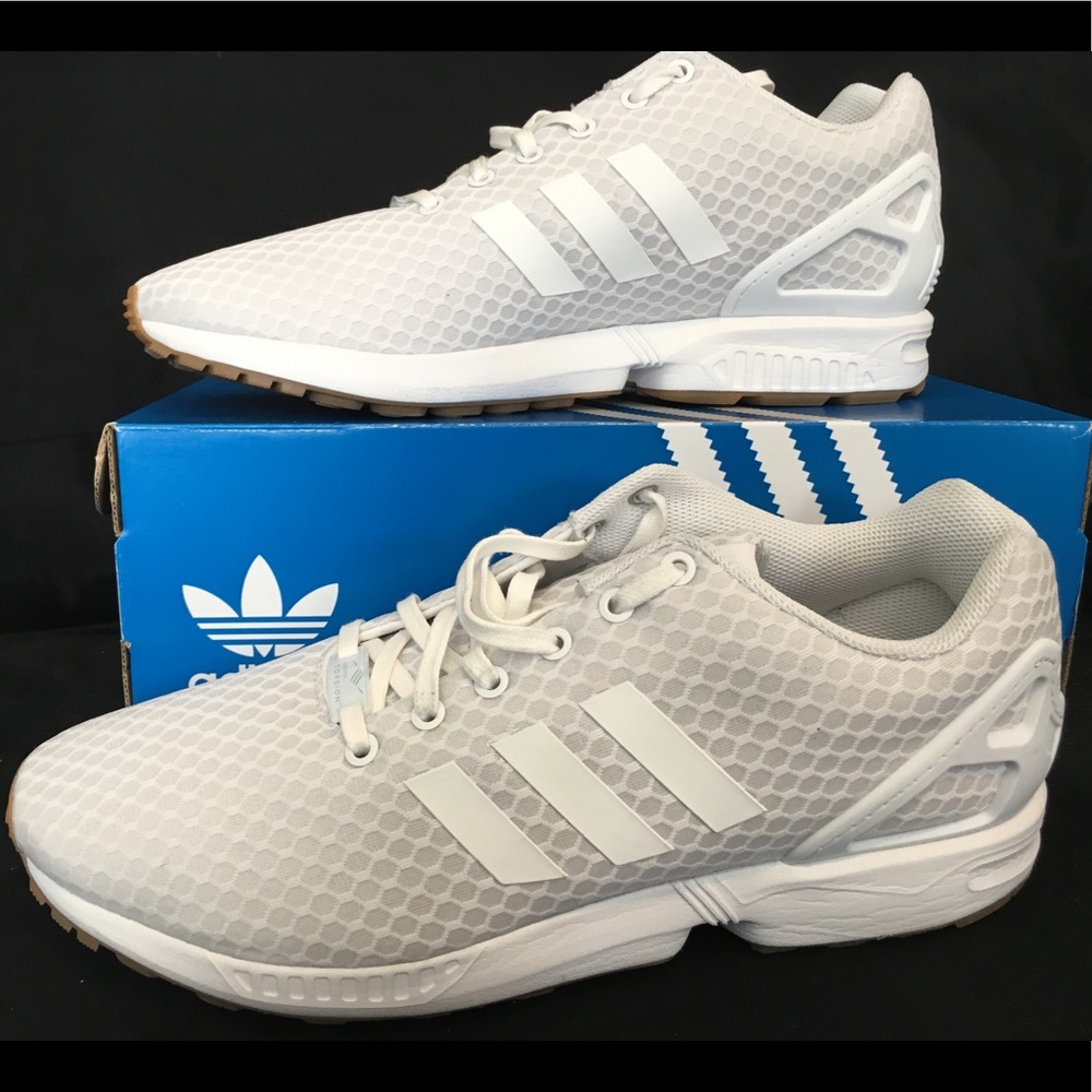 Adidas ZX Flux - White with Gum Bottom