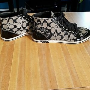 Coach high top tennis shoes