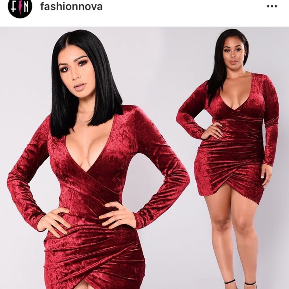 Fashionova Velvet Dress💥