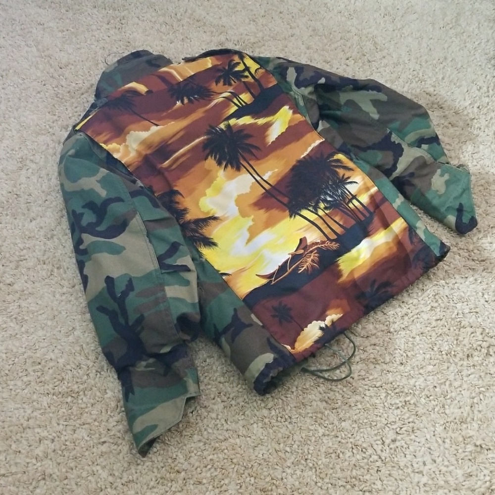Reworked vintage camo coat