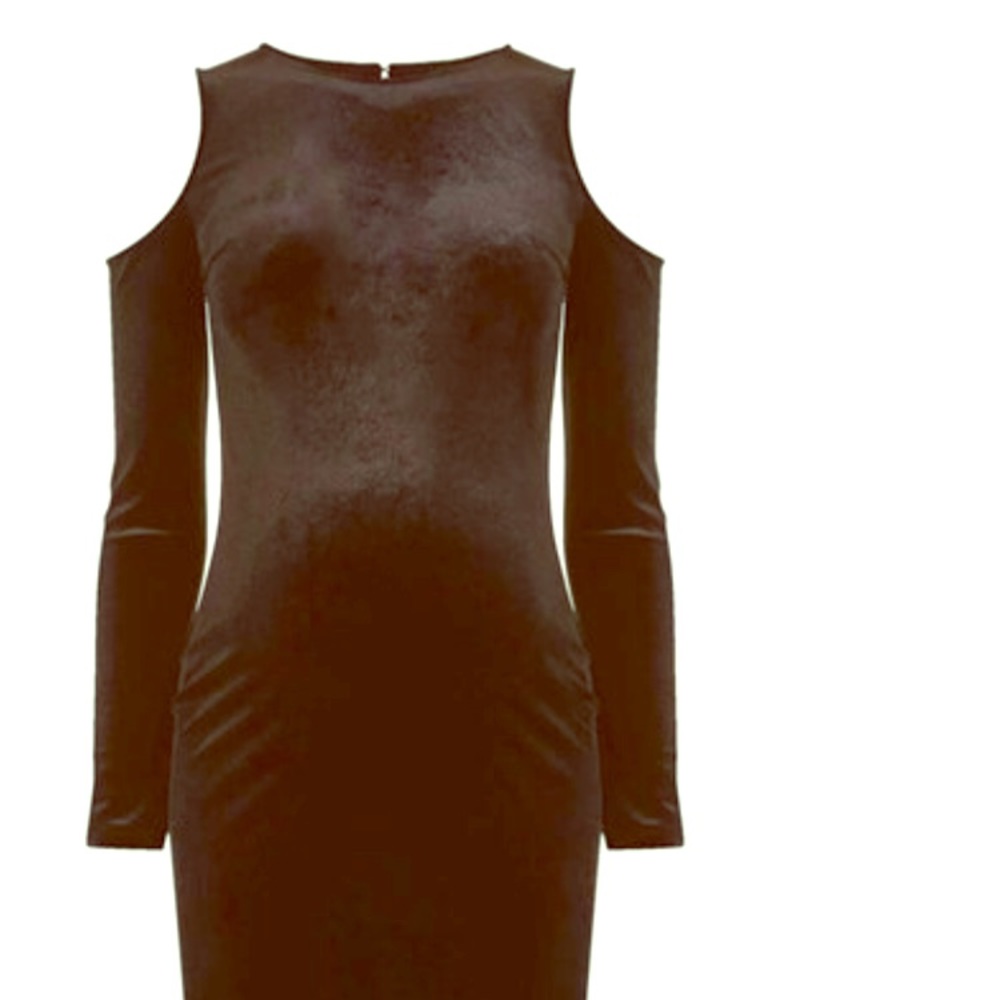 Topshop velvet Maternity cold shoulder dress
