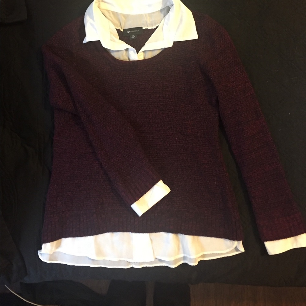 Maroon layered sweater