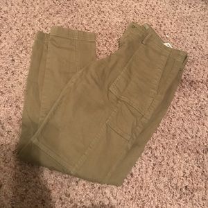 Army green skinny jeans