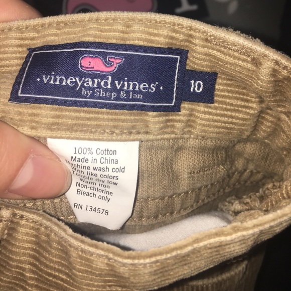 Tan Vineyard Vines Boys Five Pocket Corduroys - Picture 4 of 4