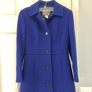 J.Crew blue Petite lady day coat