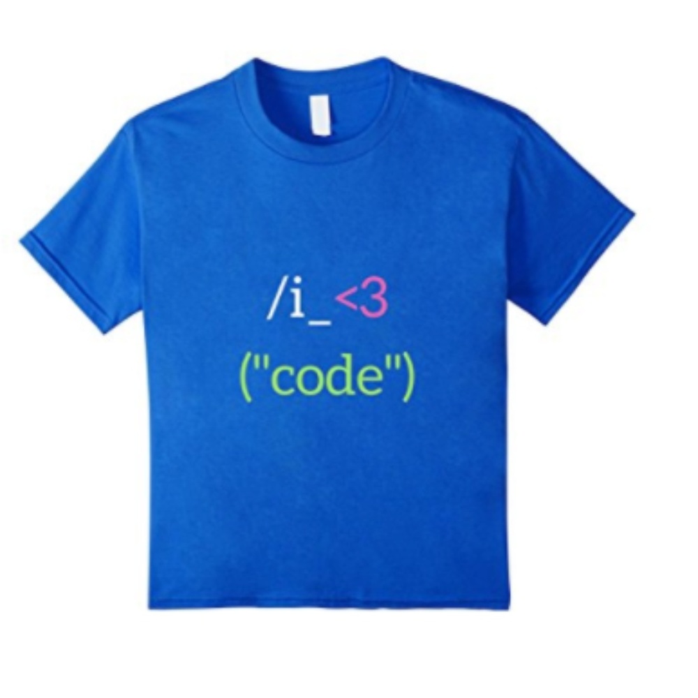 Girls I heart (love) code t-shirt
