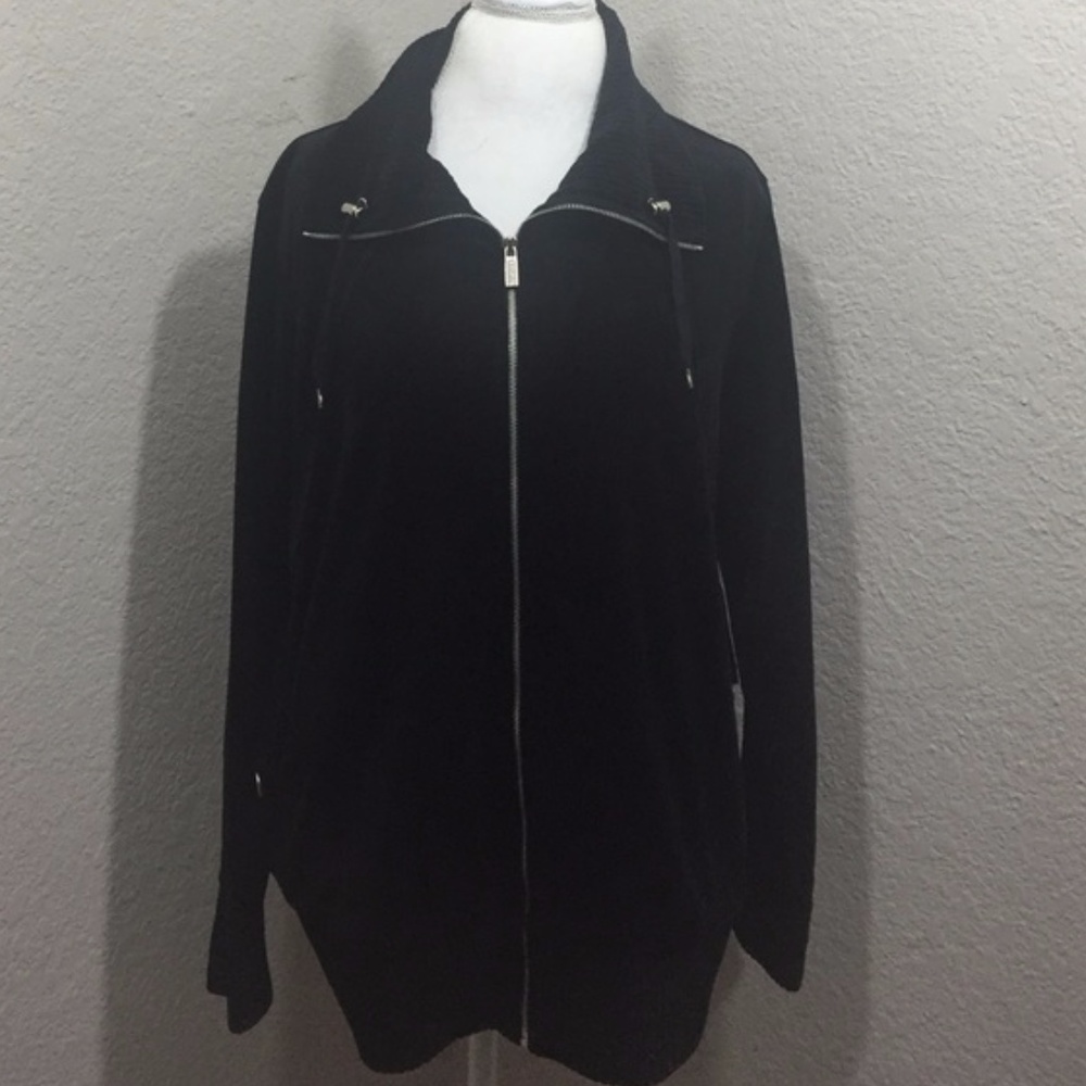 💰SOLD: Jones New York Velour Zip-Up Track Jacket