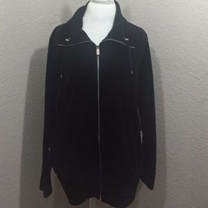 💰SOLD: Jones New York Velour Zip-Up Track Jacket
