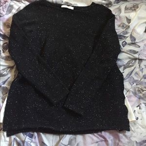 Black and White Speckled Sweater by Loft