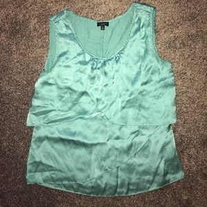 Talbots mint green silk top. Size 8. ✨