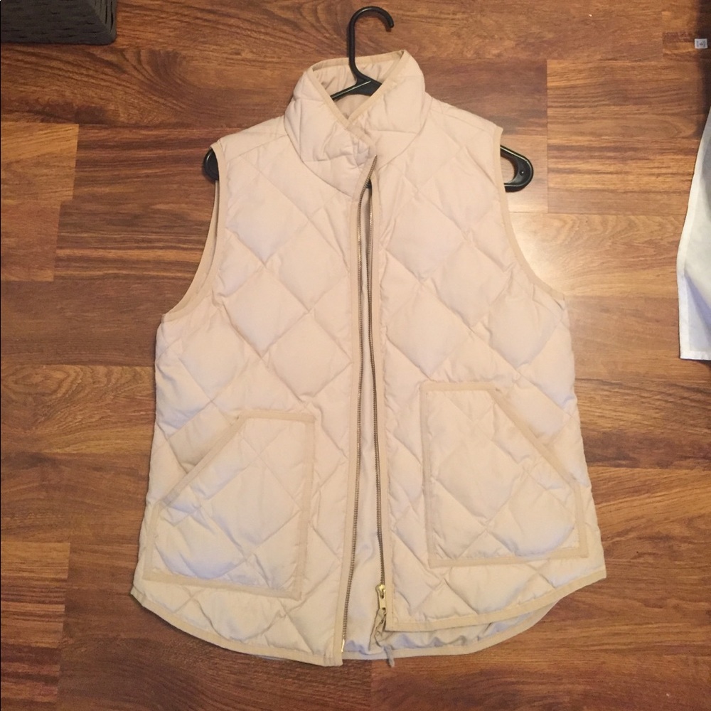 Cream colored J. Crew Puffer Vest