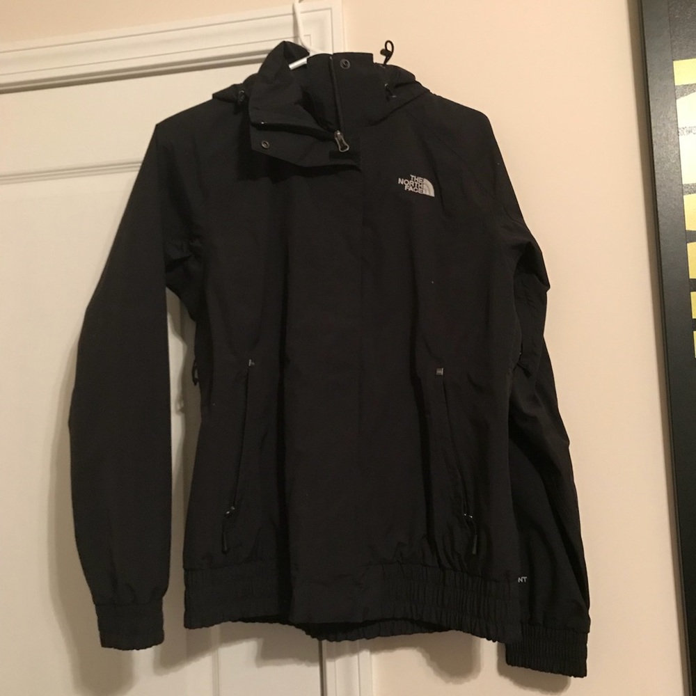 North Face black jacket w hood