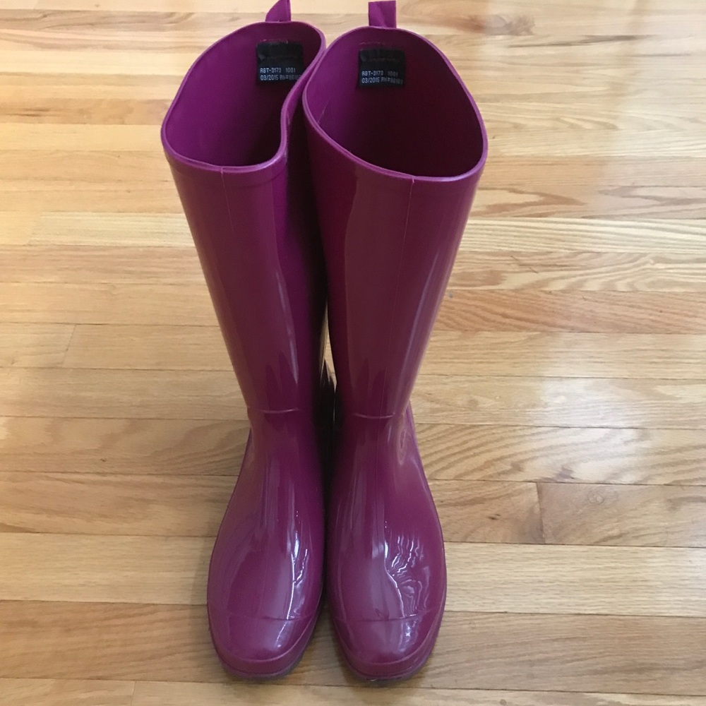 PINK Rain Boots, Size 8