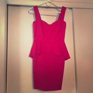 Red Peplum Dress