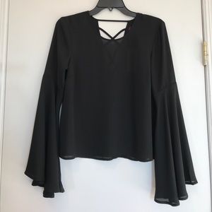 Material Girl Bell Sleeve Blouse