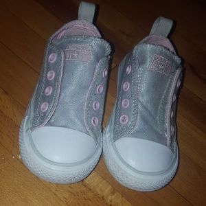 Girl Toddler Converse- Sparkly Silver Sneakers