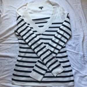 Express Black and white sweater