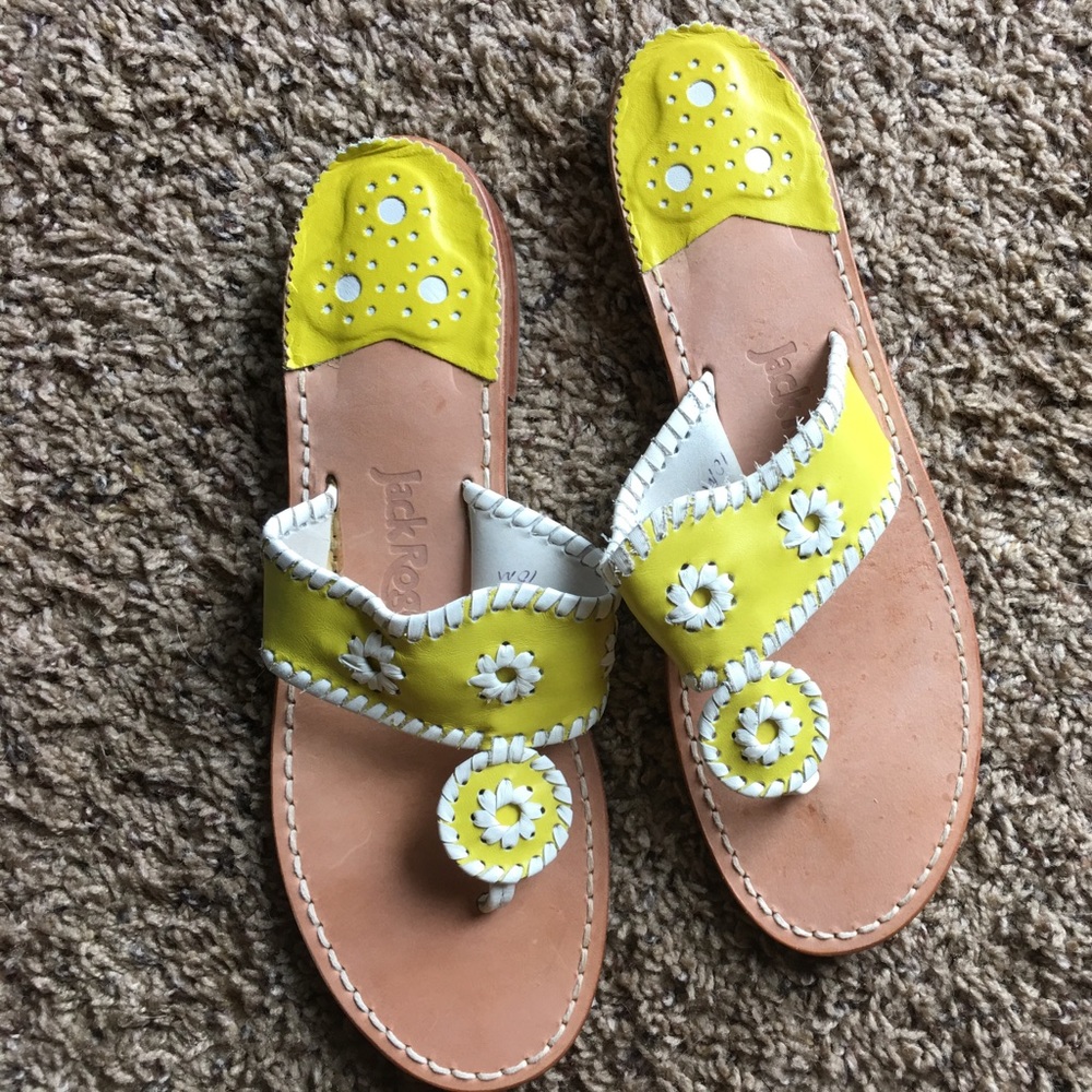 Jack Rogers Palm Beach Chartreuse sandals