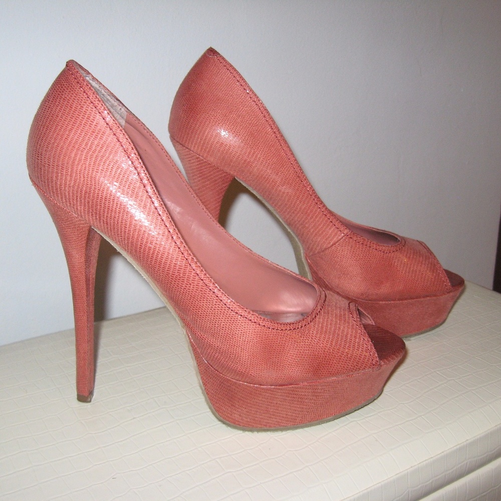 Peep Toe Platform Heels