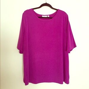 Susan Graver peekaboo sleeve shirt.